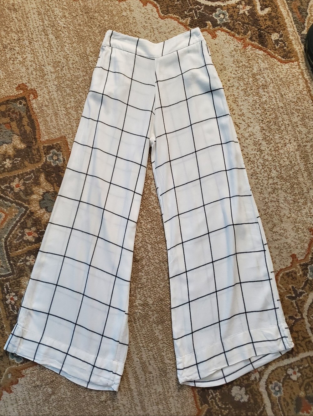 FARM RIO Vintage Wide Leg Wondowpane Check Pants P - Picture 12 of 12